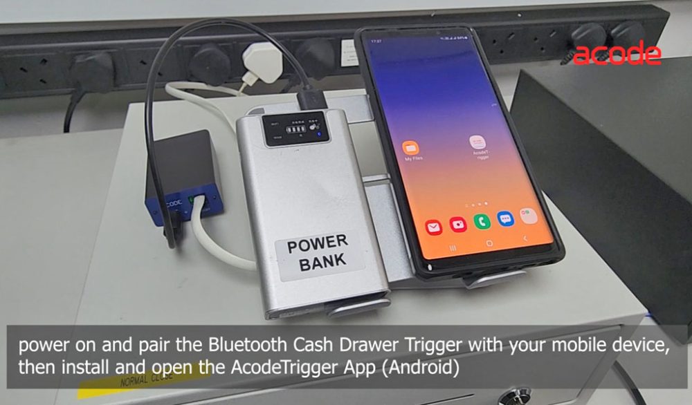 UnLock Smart Android App + Bluetooth Cash Drawer Trigger to Open Cash Drawer