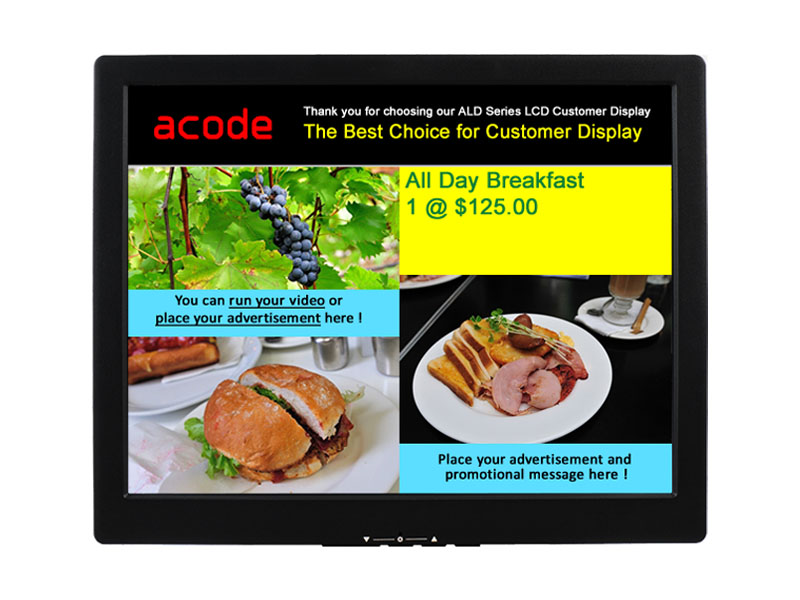 Acode HK ALD Multimedia LCD Customer Display