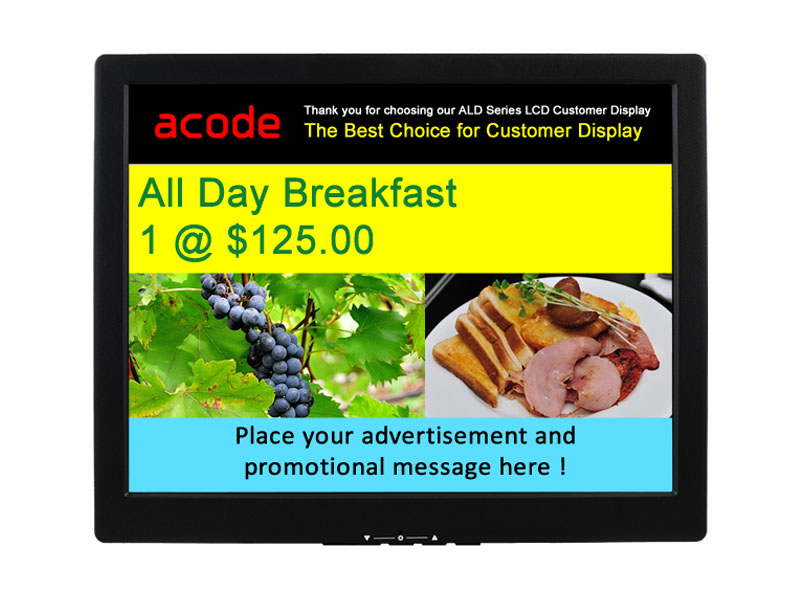 Acode ALD-VP Standard LCD Customer Facing Display