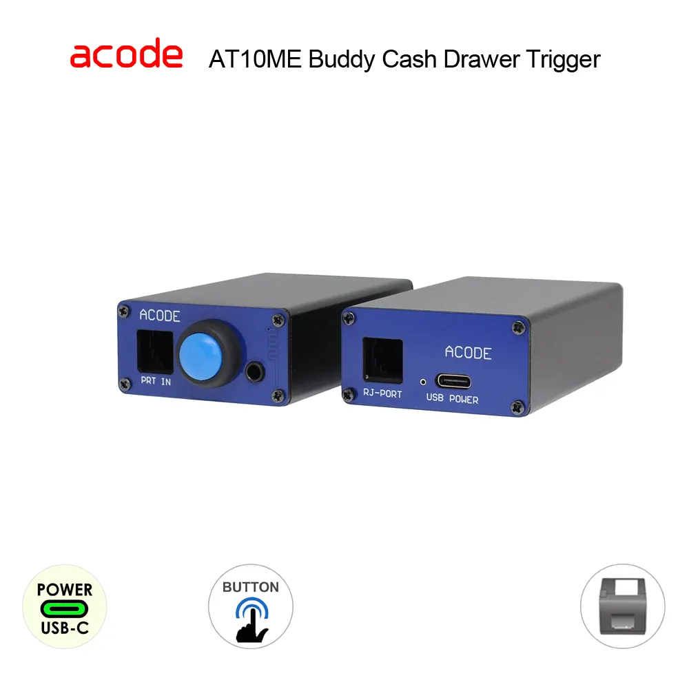 BUDDY AT10ME-PB Cash Drawer Trigger Open Drawer with Printer (auto) + Push Button (manual), in Conjunction