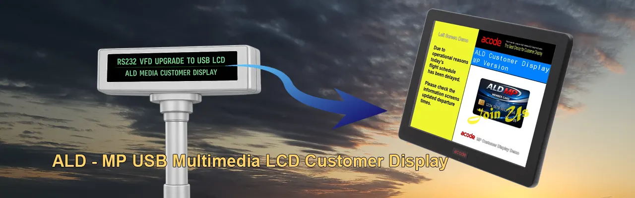 ALD-MP USB multimedia LCD Customer Display