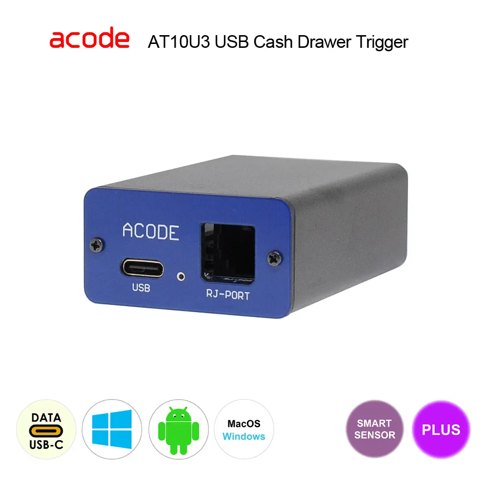 AT10U3 (00102-03003) USB Cash Drawer Trigger (Code-Triggered) and Detect Open Close Status