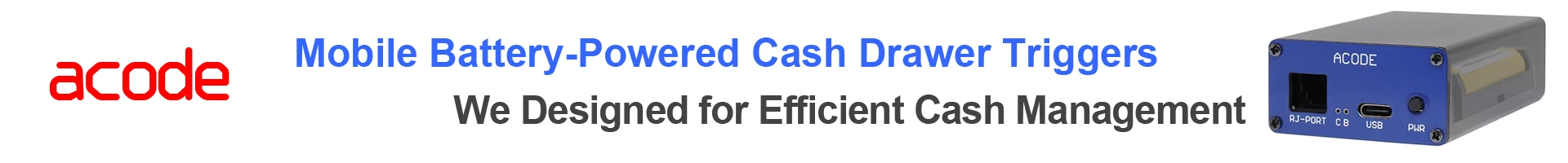 Acode Mobile Battery-Powered Cash Drawer Triggers