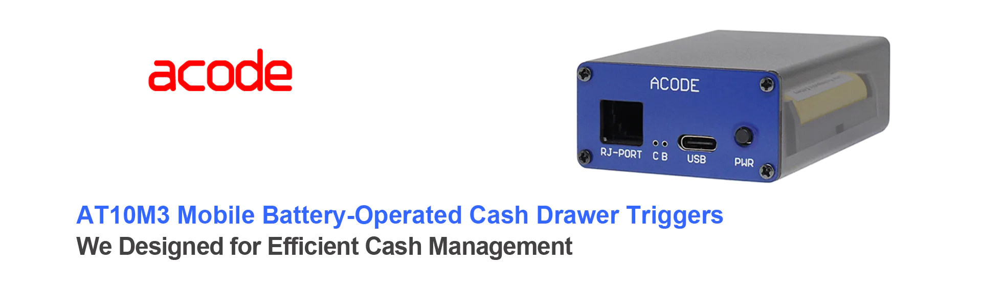 Acode AT10M3 Mobile Battery-Operated Cash Drawer Trigger Series